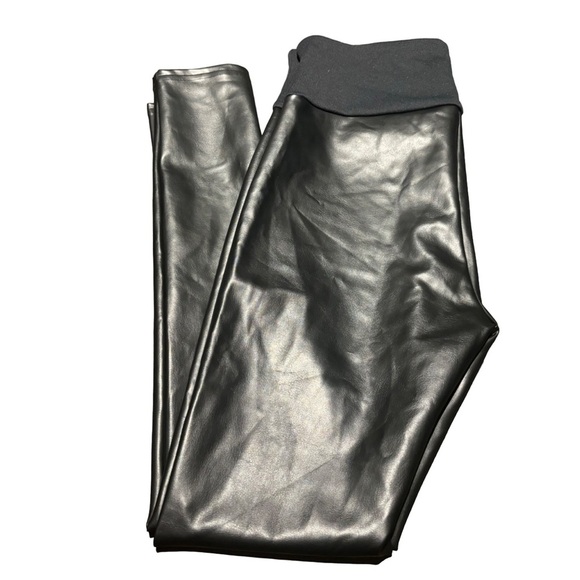 Assets by Spanx Womens All Over Faux Leather Leggings Size XL - Picture 5 of 9